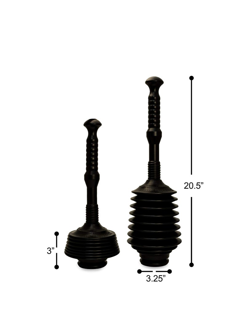 Master Plunger MP100-3 Heavy Duty Toilet Plunger Clears, Kitchen Sinks, Garbage Disposal and, Toilets Fast. Equipped with Patented Automatic Air Relief Valve, Black - Image 2